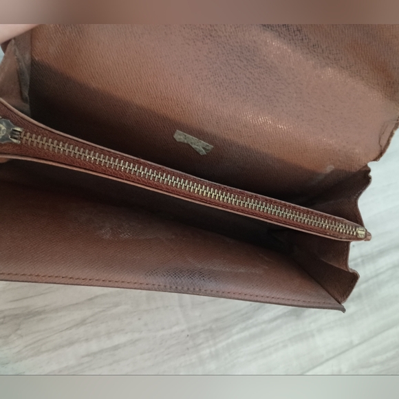 Authentic LOUIS VUITTON LV Vintage Monogram Wallet Envelope Leather - Picture 10 of 13